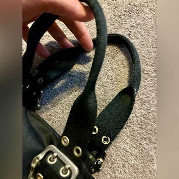 Y2K Franco Sarto black nylon handbag with silver buckle hardware and gems 🖤💎 - Picture 16 of 16